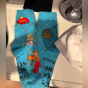 McDonald's Blue grinch socks